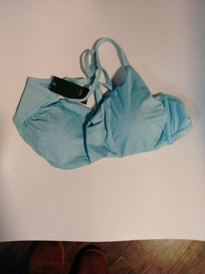 Wild Fable Womens Large 12-14 Blue Low-Rise High Leg Cheeky Bikin Set