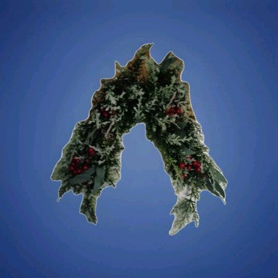Argos Home Christmas Door Wreath Nordic Pill Shape Brand New