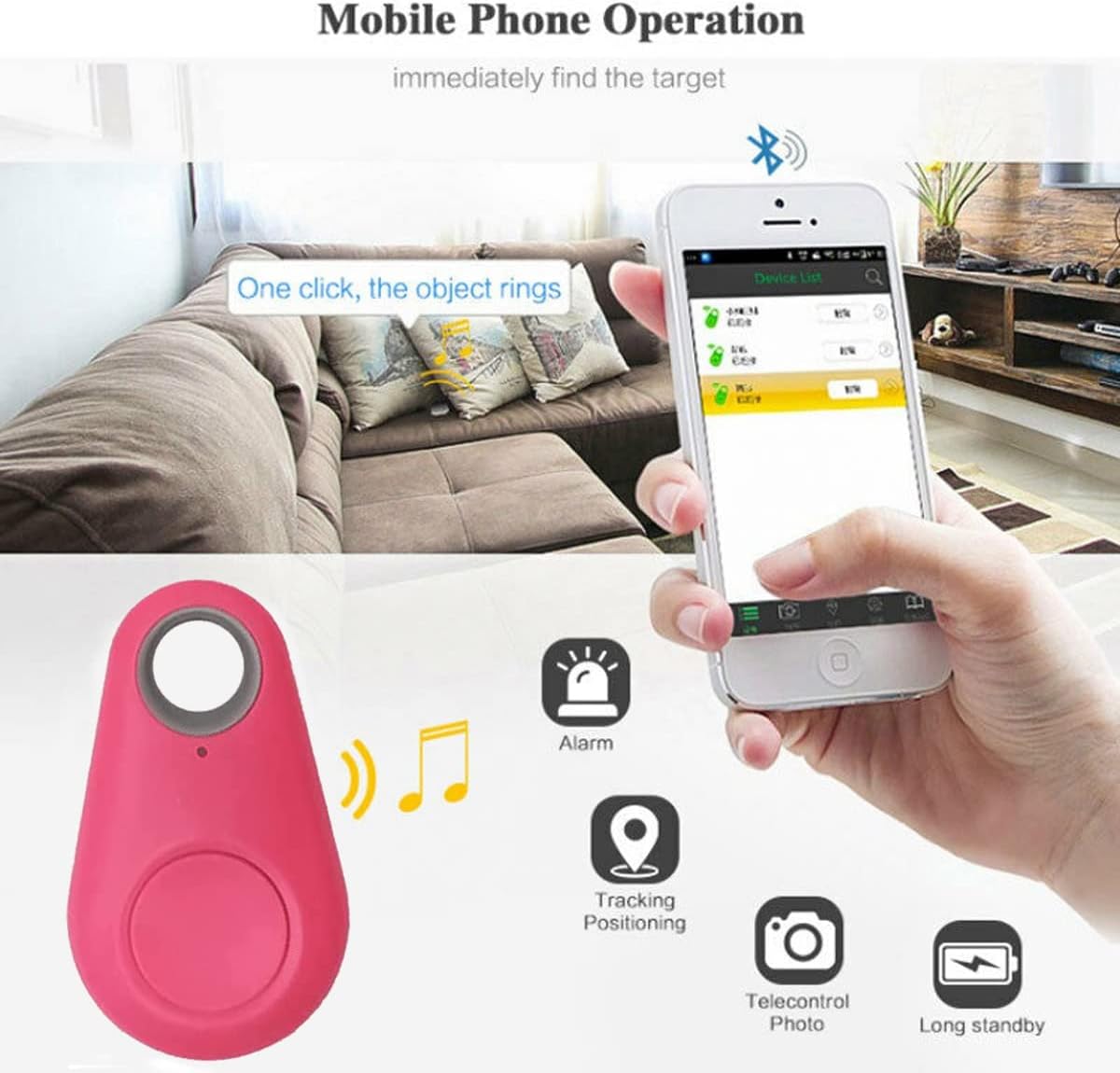 2 Pieces Smart Trackable Key Finders! Pet Locator Keychains GPS Tracking Device